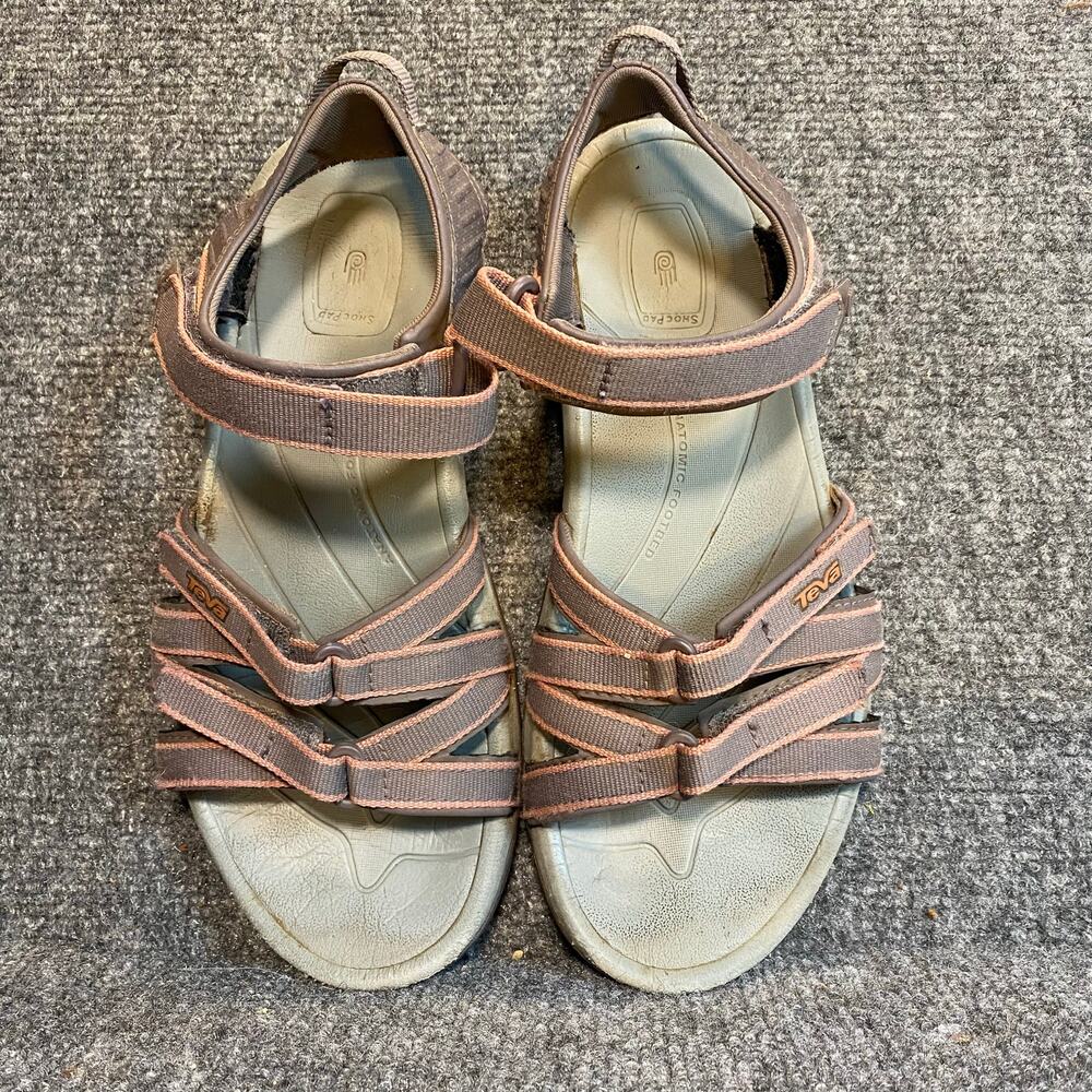 Teva Sport Sandals Shoes Strappy Mauve Gray Open Toe 4266 Water Hike Womens 7